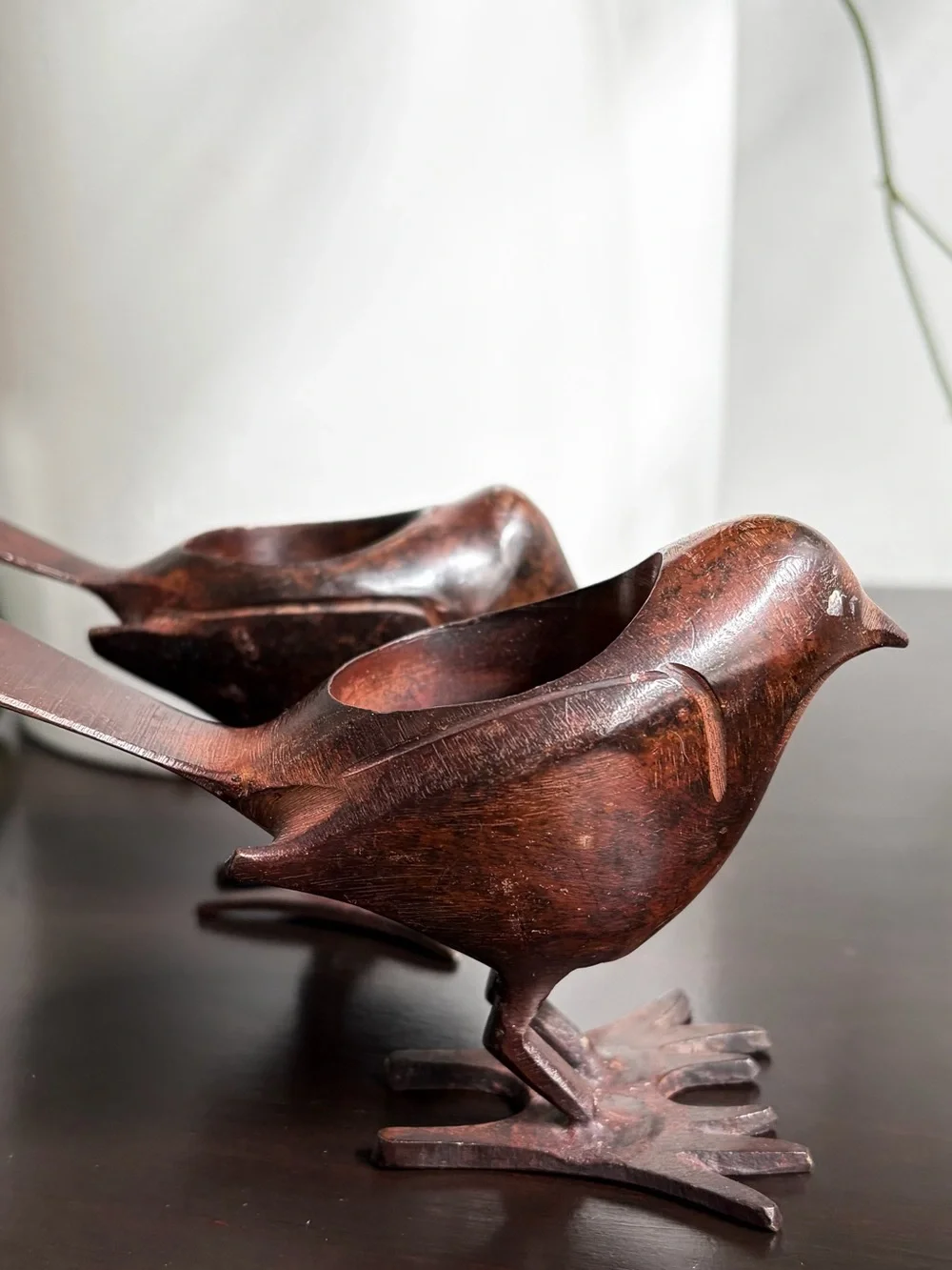 Metal Cast Iron MCM Bird Tealight Candle Holder Rustic Farmhouse Shelf Decor